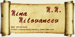 Mina Milovančev vizit kartica